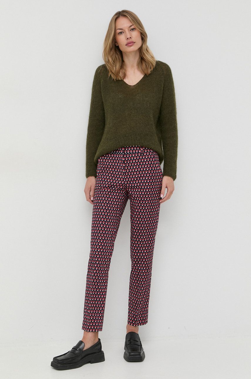 Weekend Max Mara pantaloni femei, drept, medium waist answear imagine noua