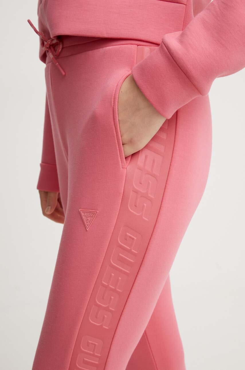 Παντελόνι φόρμας Guess ALLIE χρώμα: ροζ, V2YB18 K7UW2 φωτογραφία