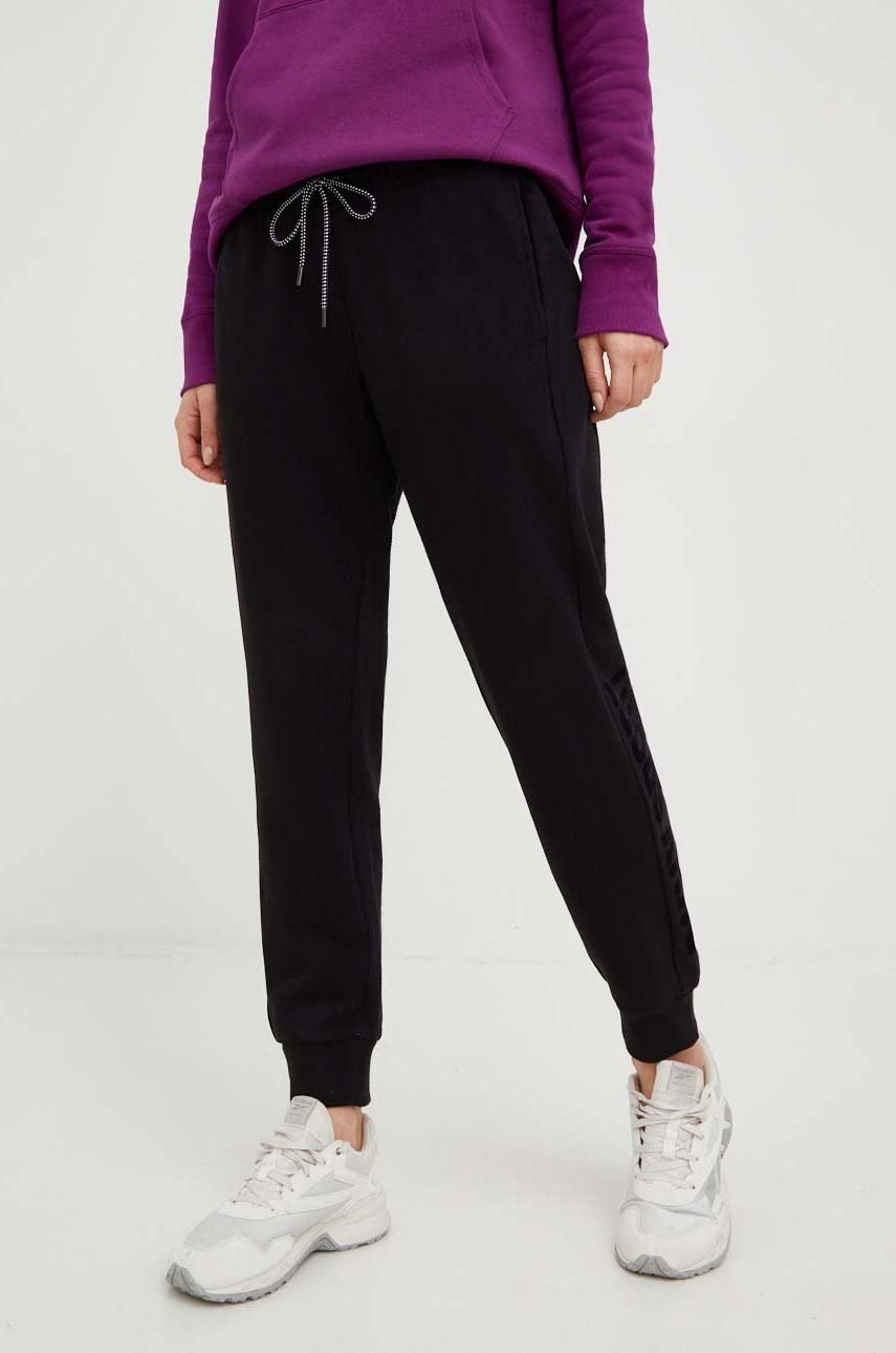 

Спортен панталон Dkny в черно с апликация, Черен