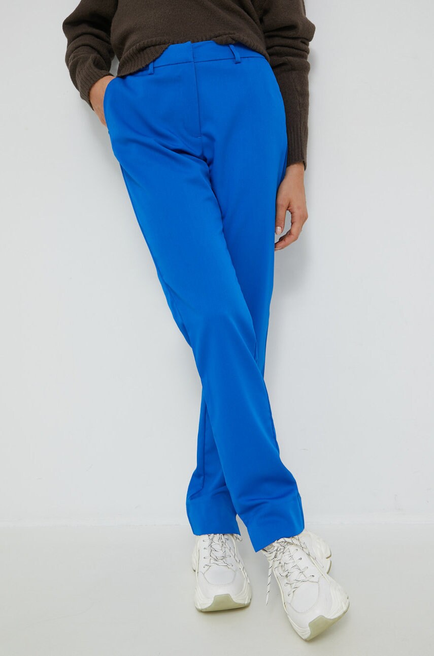 Pieces pantaloni malie femei, drept, high waist