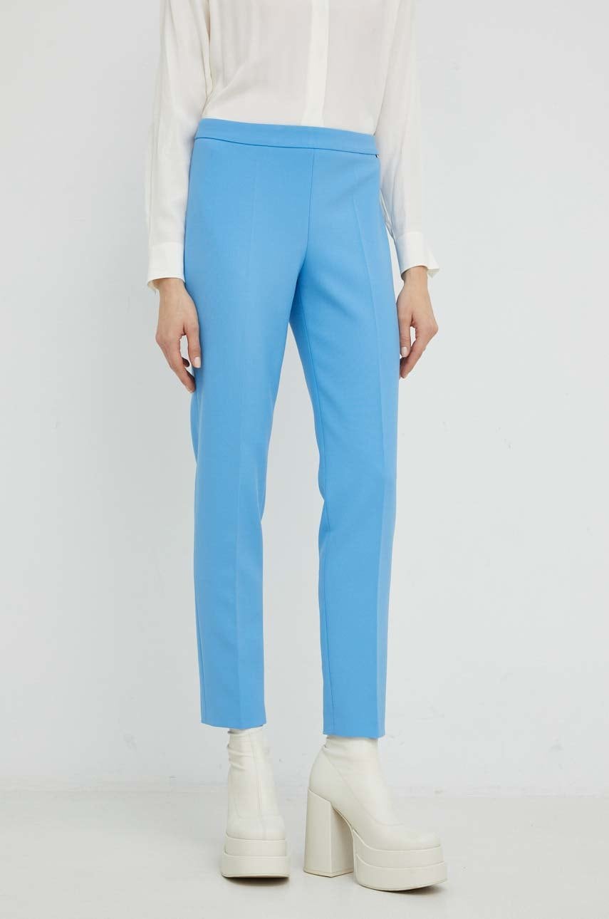 BOSS pantaloni femei, fason tigareta, high waist