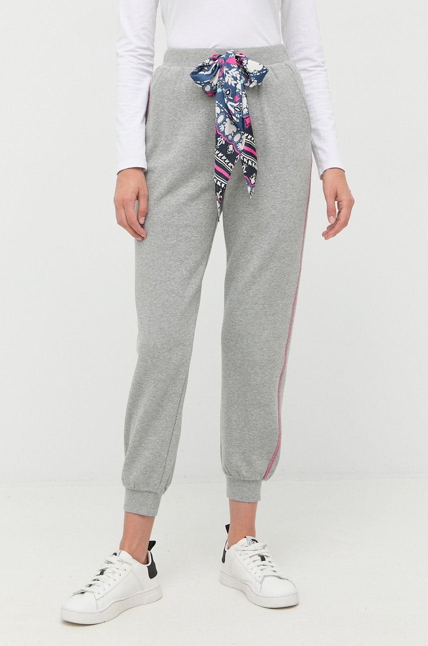 MAX&Co. spodnie dresowe bawełniane damskie kolor szary