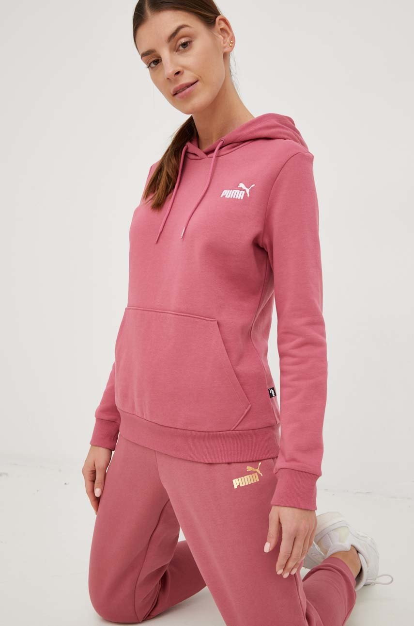 

Спортивные штаны Puma женские цвет розовый однотонные