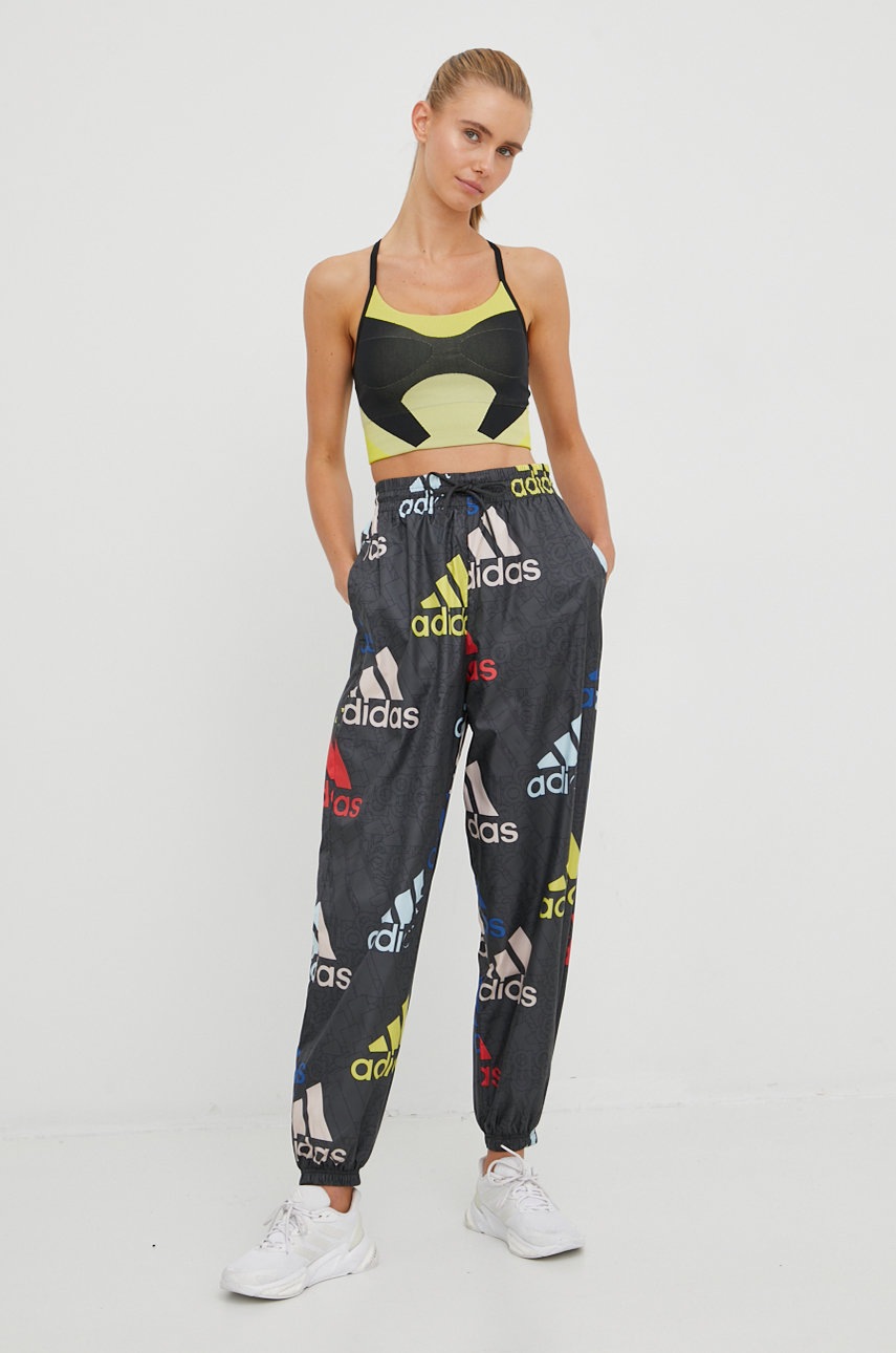 

Штани adidas жіночі колір сірий візерунок