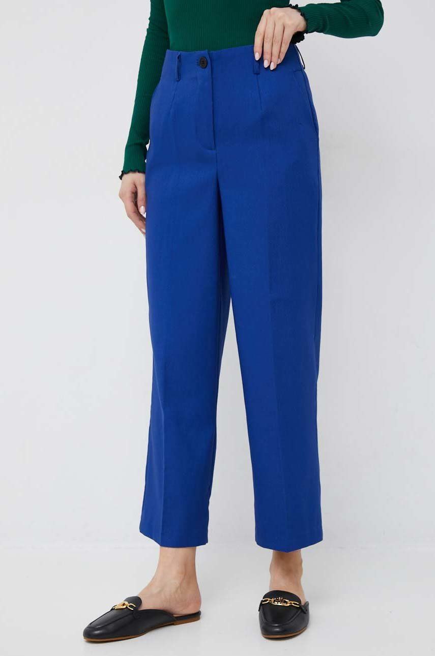 E-shop Kalhoty Vero Moda dámské, jednoduché, high waist
