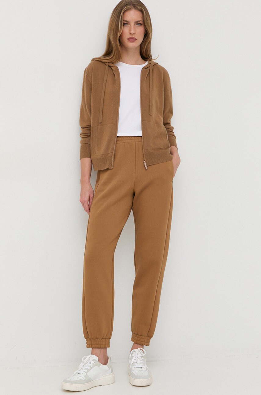

Спортивные штаны Max Mara Leisure женские цвет коричневый однотонные