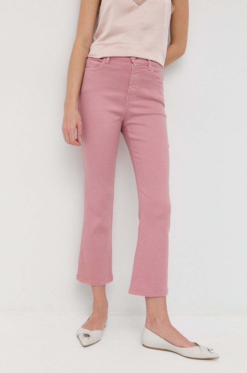 Marella jeansi femei, culoarea roz, high waist answear.ro imagine noua