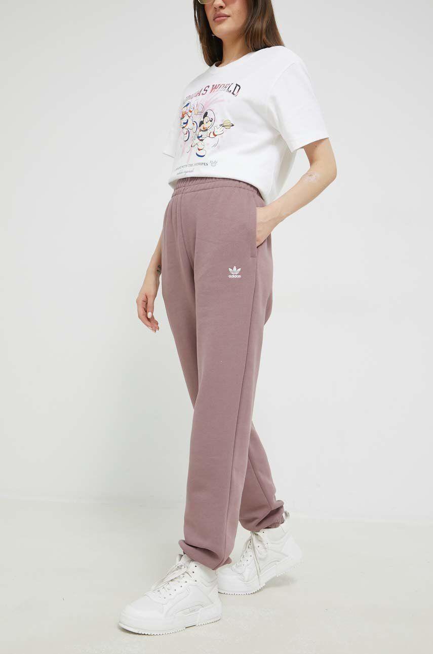 Adidas Originals Pantaloni De Trening Femei, Culoarea Roz, Neted
