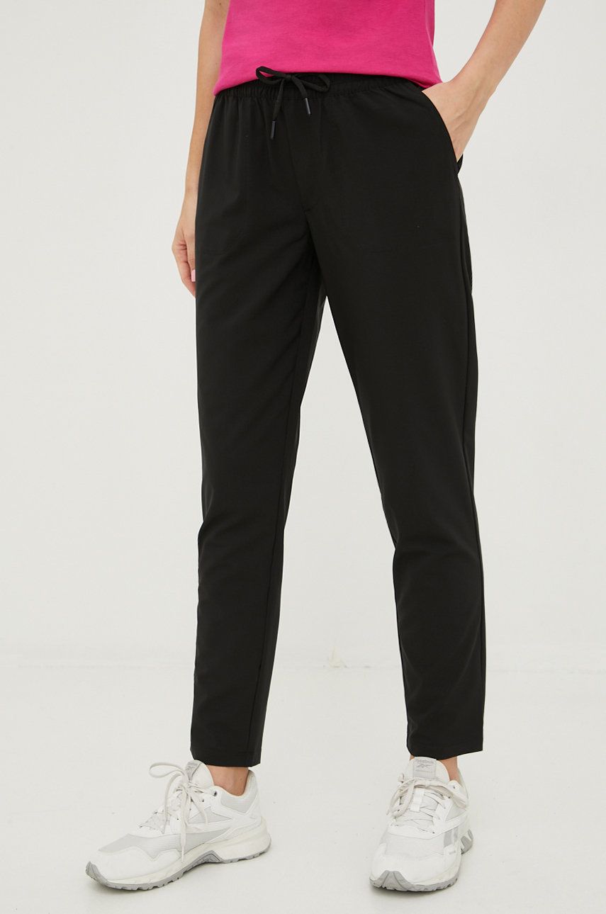 The North Face pantaloni femei, culoarea negru, neted answear.ro