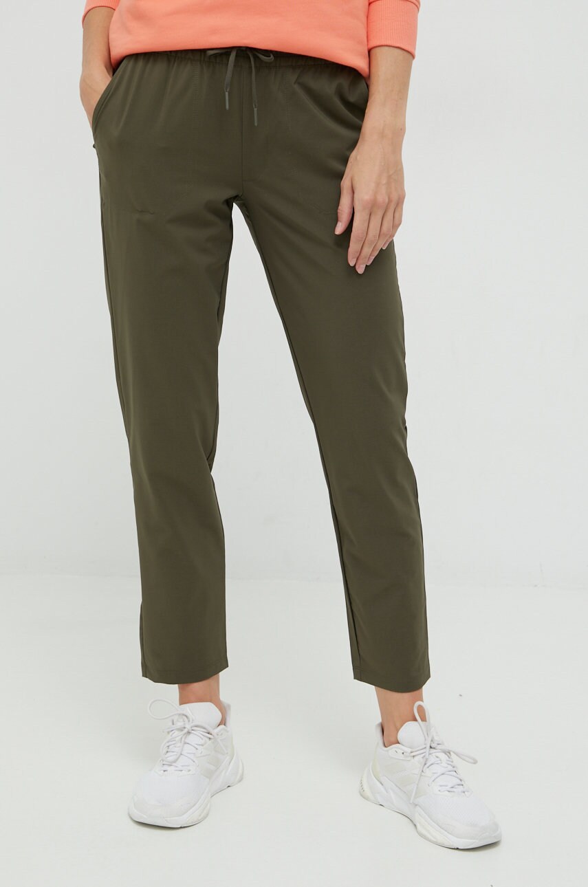 The north face pantaloni de exterior never stop wearing femei, culoarea verde