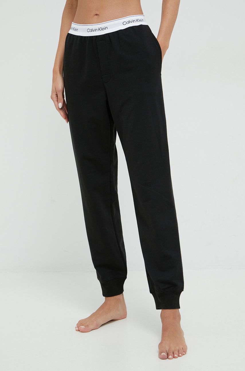 Levně Kalhoty Calvin Klein Underwear dámské, černá barva, 000QS6872E