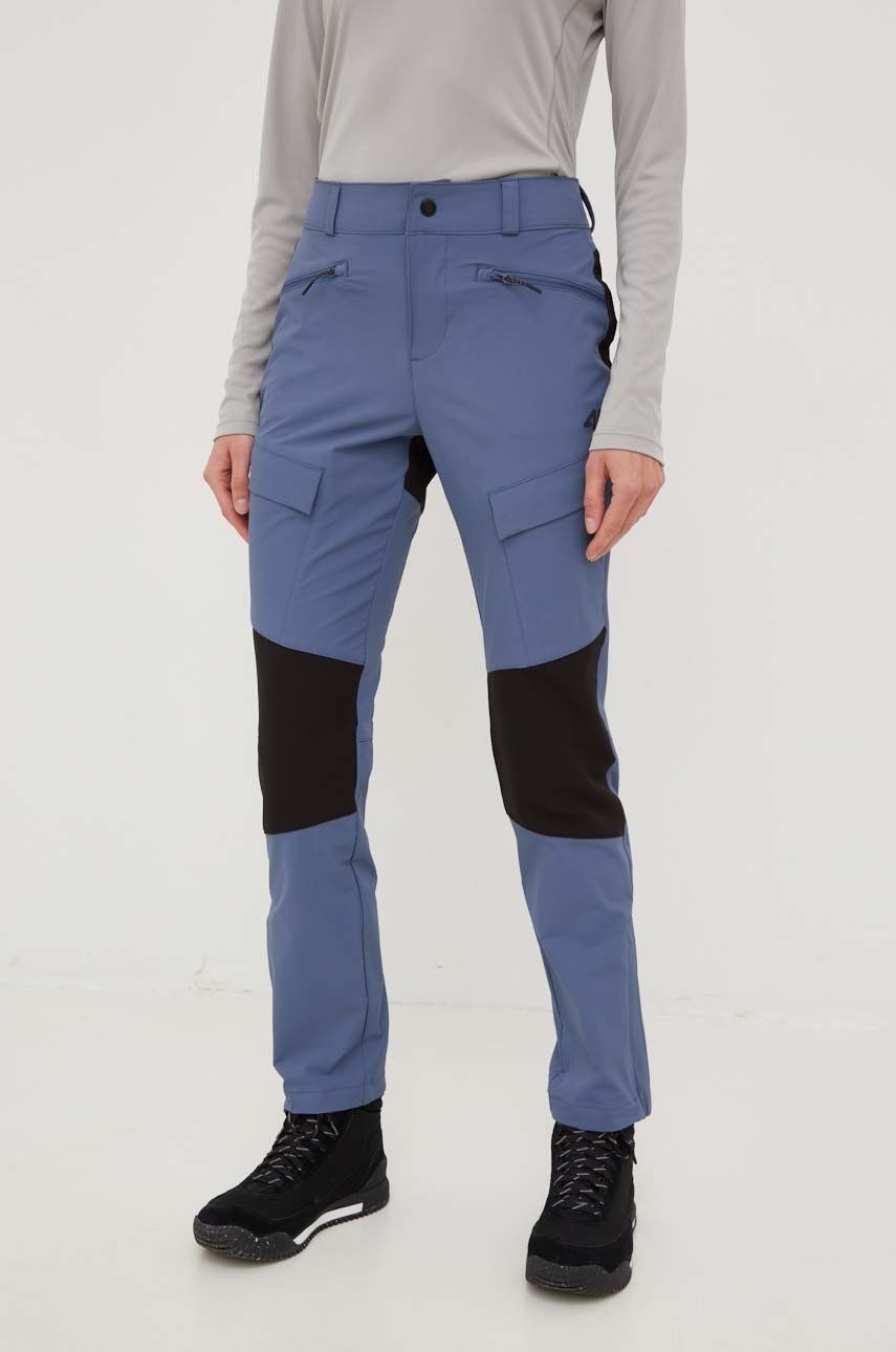 4F spodnie outdoorowe damskie kolor niebieski