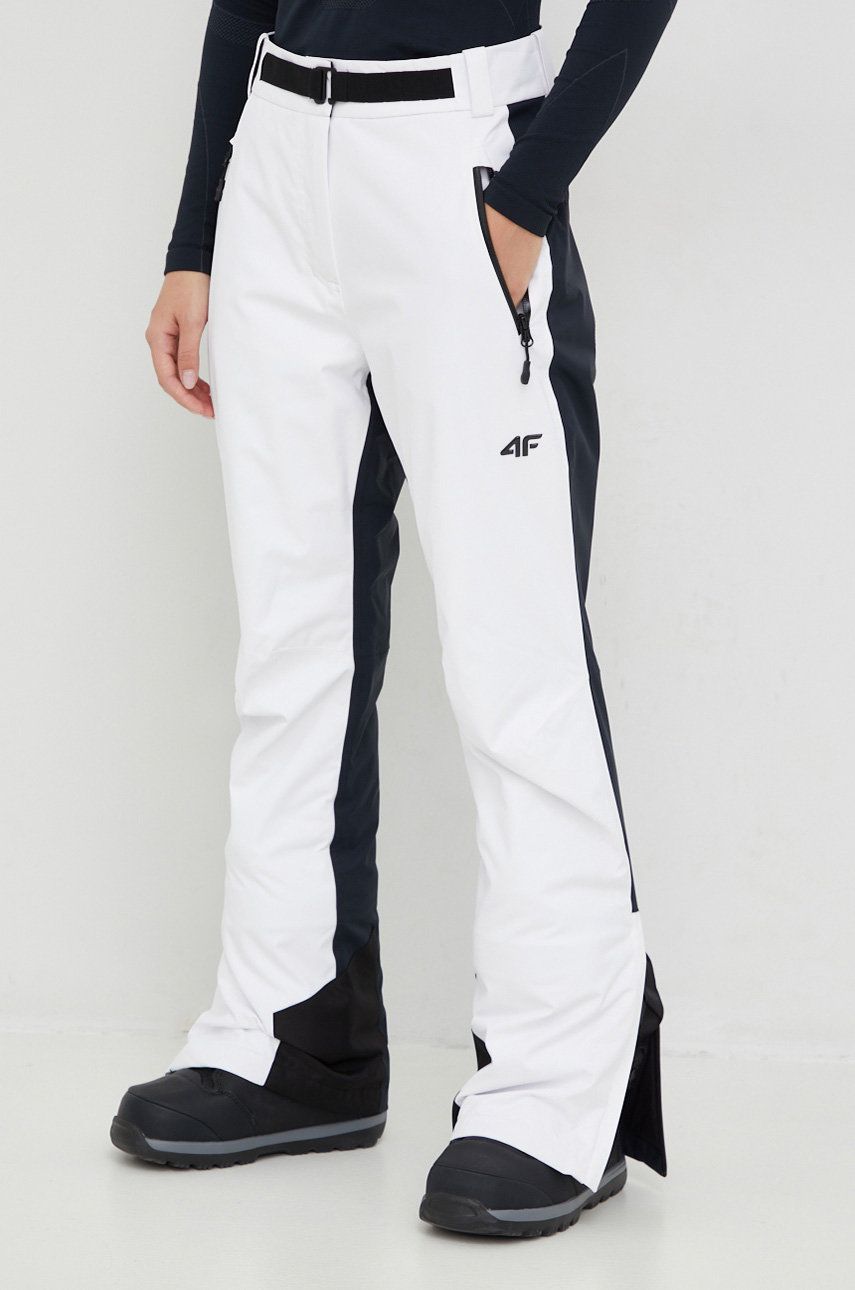 4F pantaloni de schi culoarea alb 4F