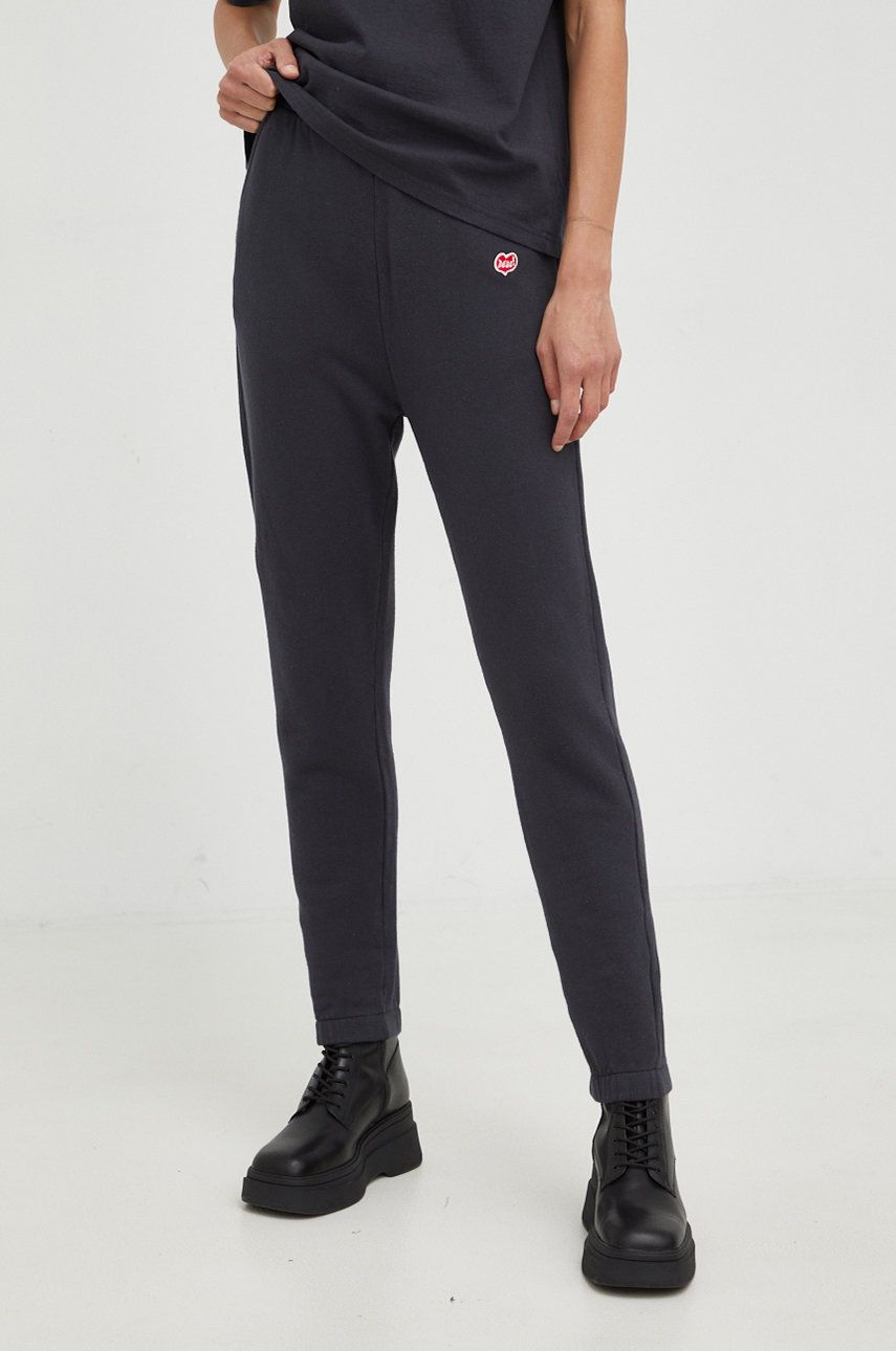 Deus Ex Machina pantaloni de trening femei, culoarea gri, neted answear.ro imagine noua