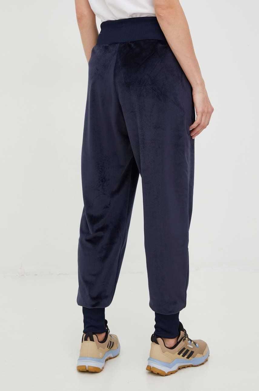 Adidas Pantaloni De Trening Femei, Culoarea Albastru Marin, Neted