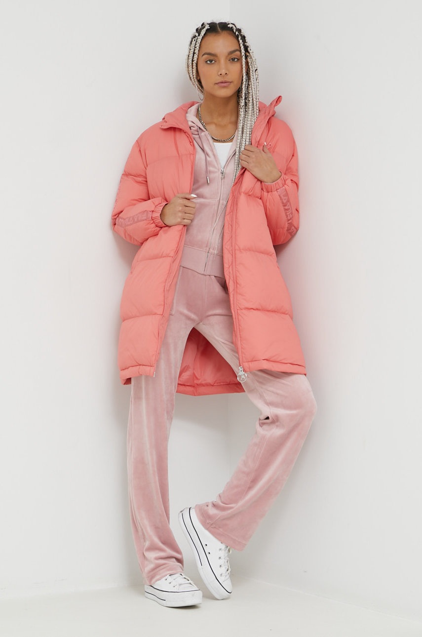 

Спортивні штани Juicy Couture жіночі колір рожевий однотонні