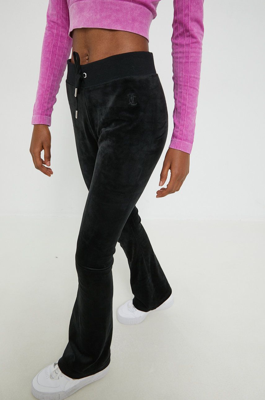 Juicy Couture spodnie damskie kolor czarny gładkie