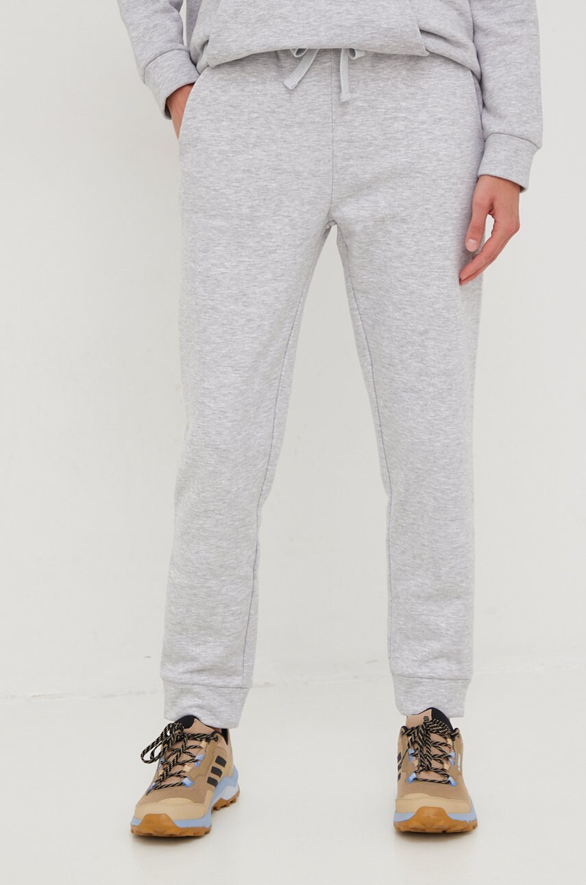 Outhorn pantaloni de trening femei, culoarea gri, neted