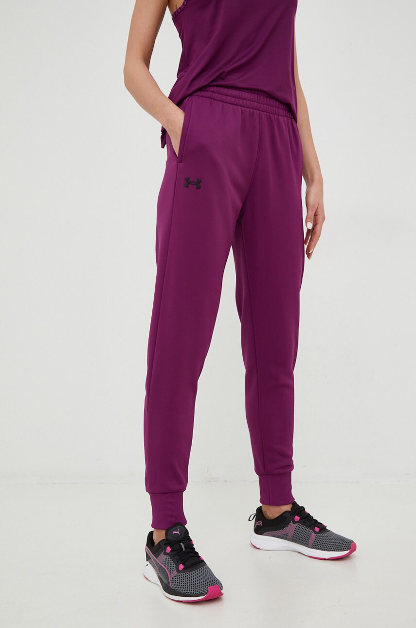 

Спортен панталон Under Armour Armour Fleece в лилаво с изчистен дизайн, Виолетов