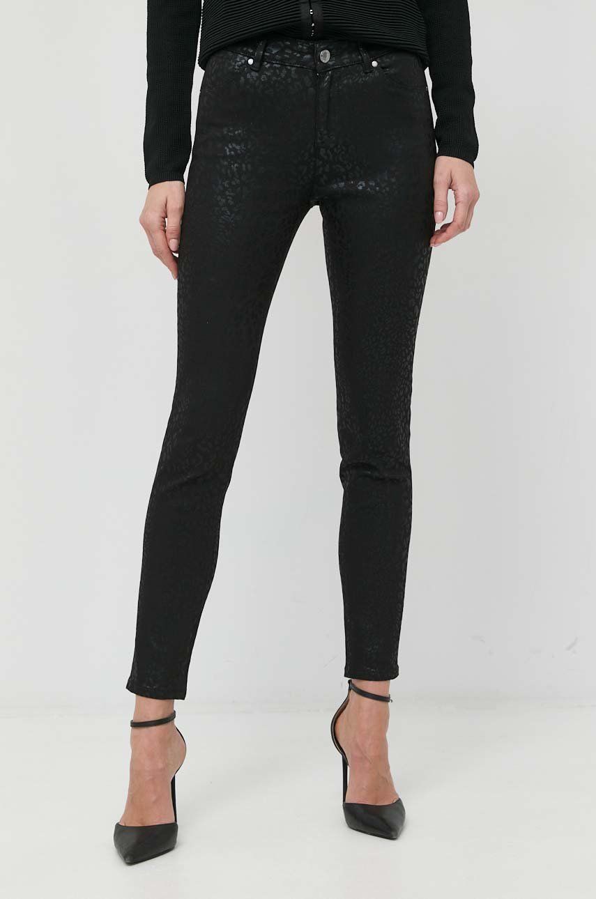 Morgan pantaloni femei, culoarea negru, mulata, high waist answear.ro imagine noua gjx.ro