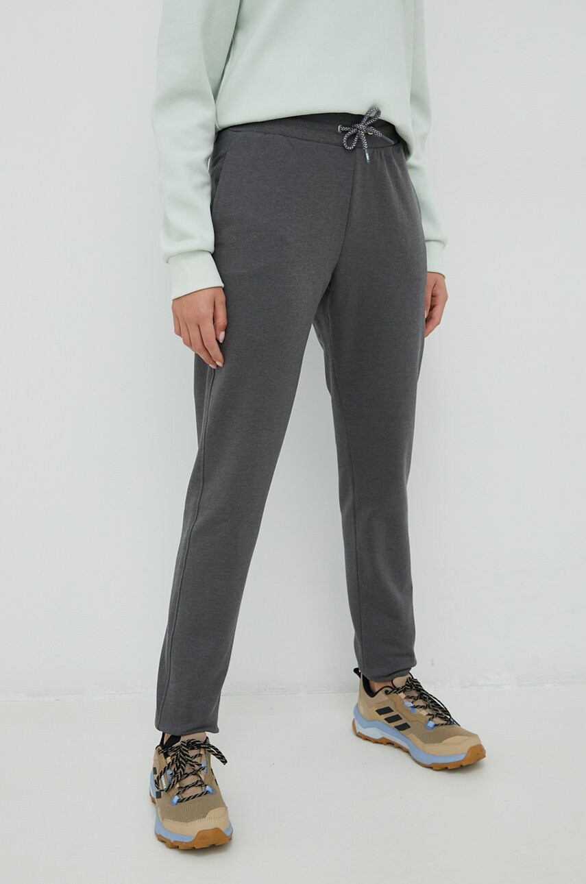Cmp pantaloni de trening femei, culoarea gri, melanj