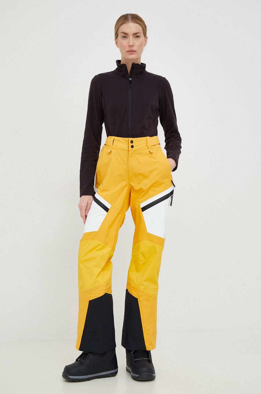 Peak Performance pantaloni culoarea galben