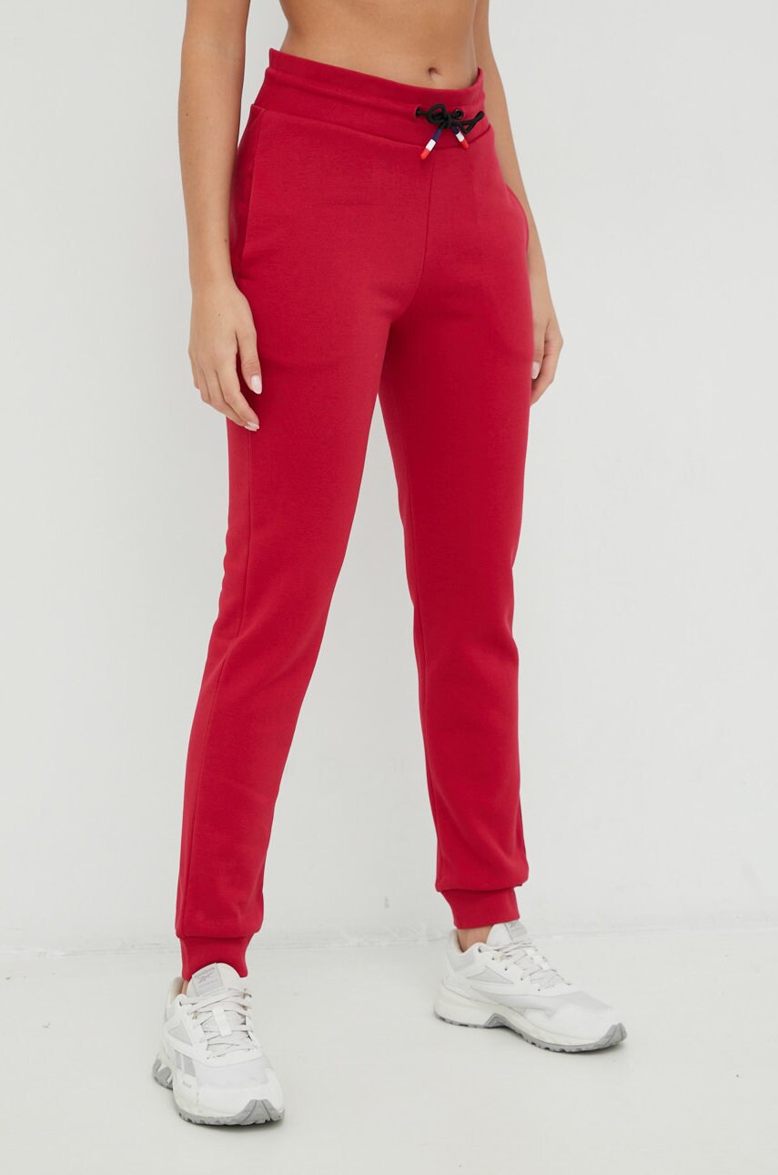 Rossignol pantaloni de trening femei, culoarea roz, neted