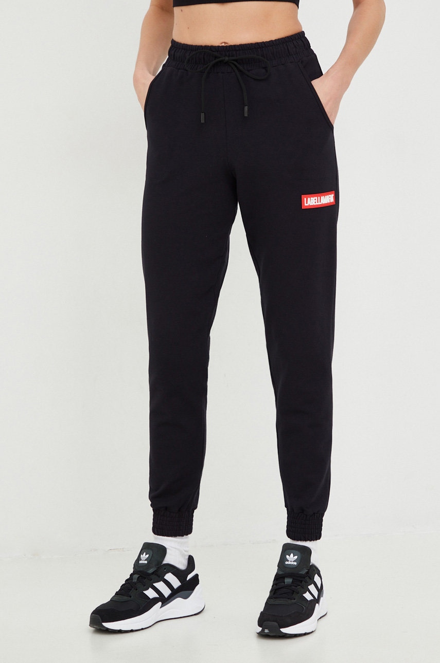 Labellamafia Pantaloni De Trening Femei, Culoarea Negru, Neted