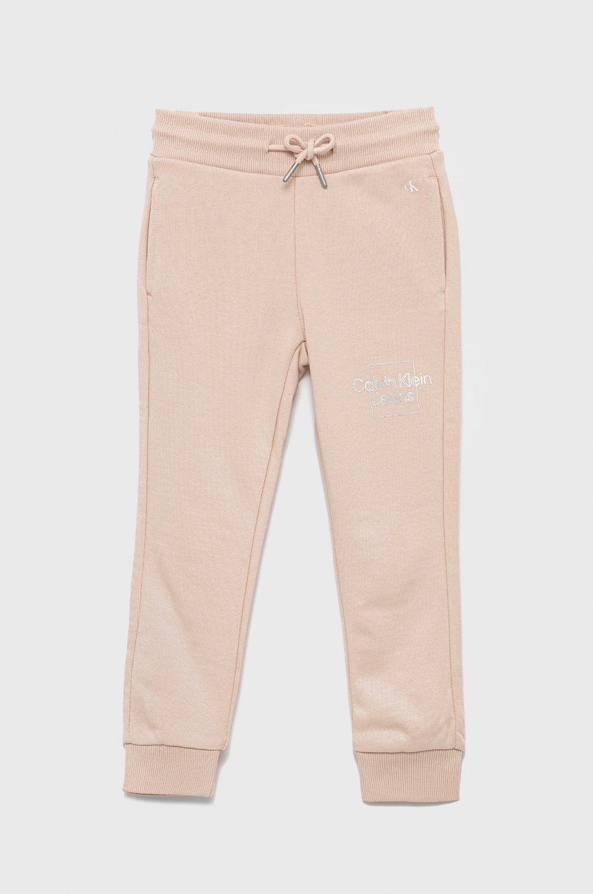

Calvin Klein Jeans в розово с принт, Розов