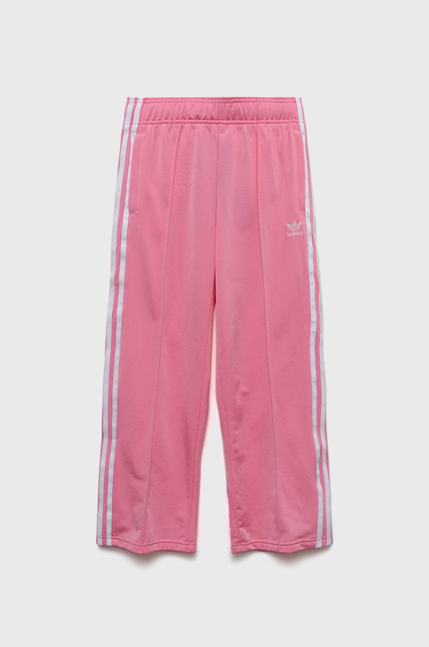 Adidas Originals pantaloni de trening pentru copii culoarea roz, cu imprimeu