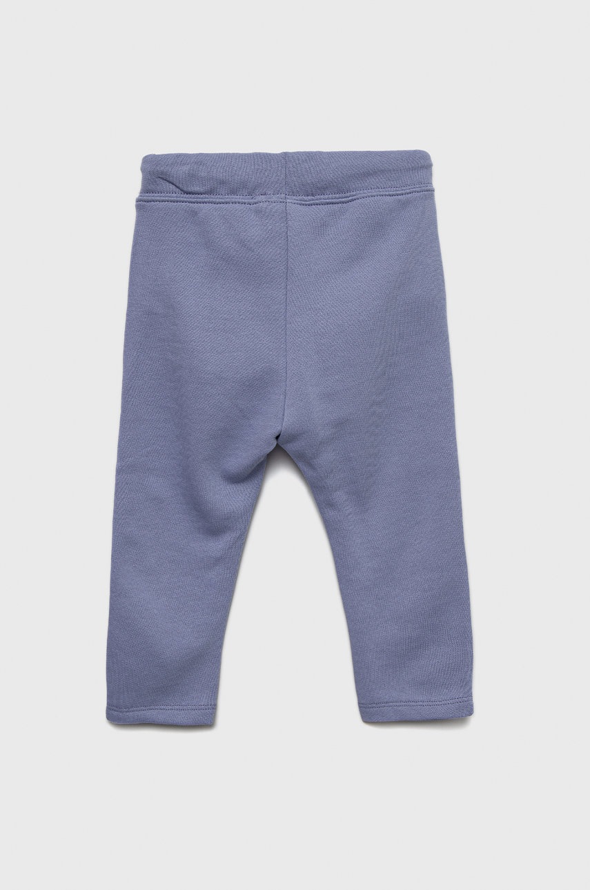 

Детские хлопковые штаны United Colors of Benetton цвет фиолетовый однотонные