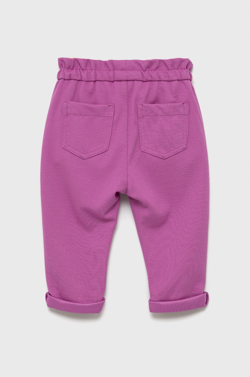 

Детские брюки United Colors of Benetton цвет розовый однотонные