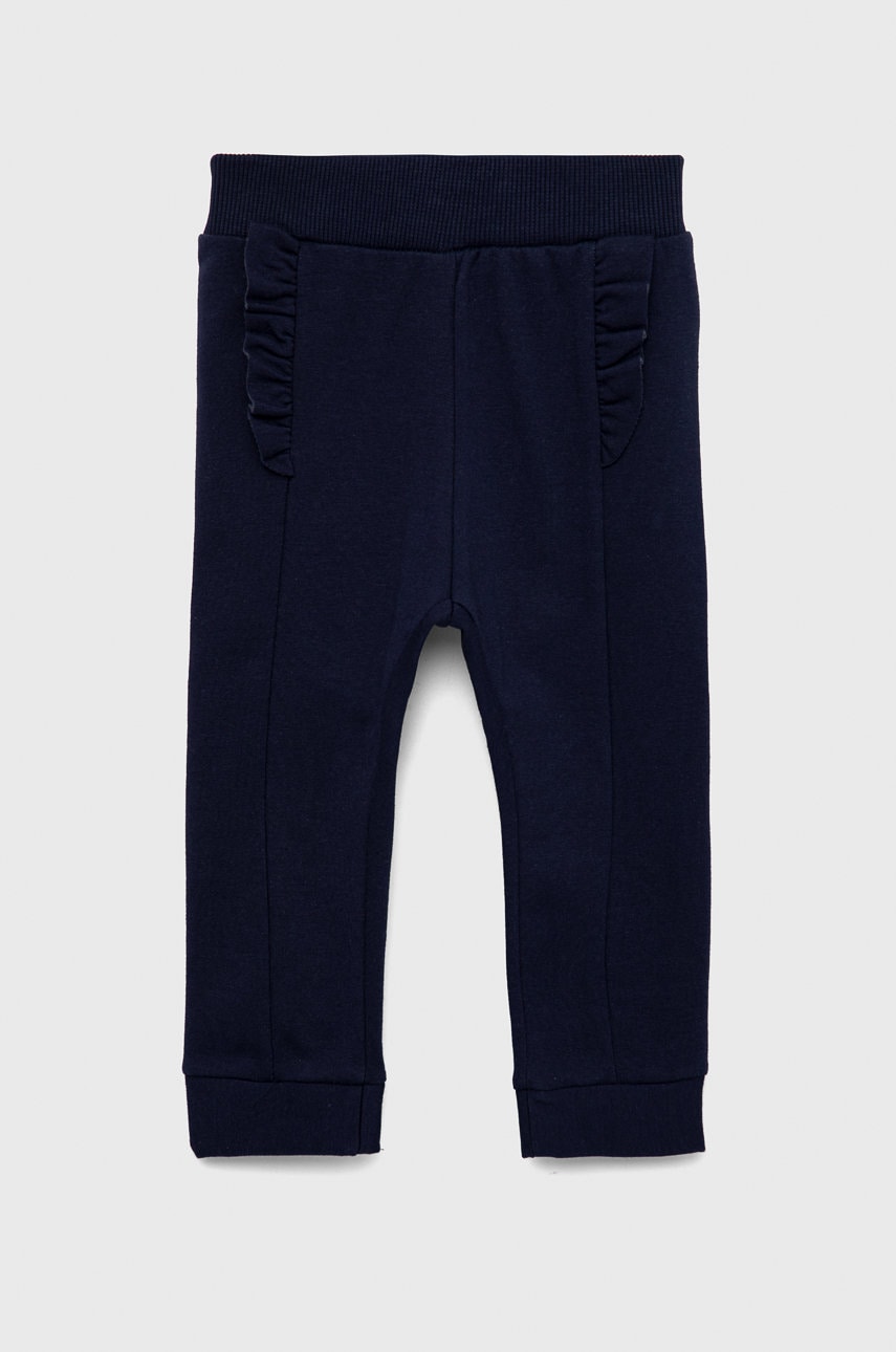 Дитячі спортивні штани United Colors of Benetton колір синій однотонні Дитячі спортивні штани United Colors of Benetton колір синій однотонні