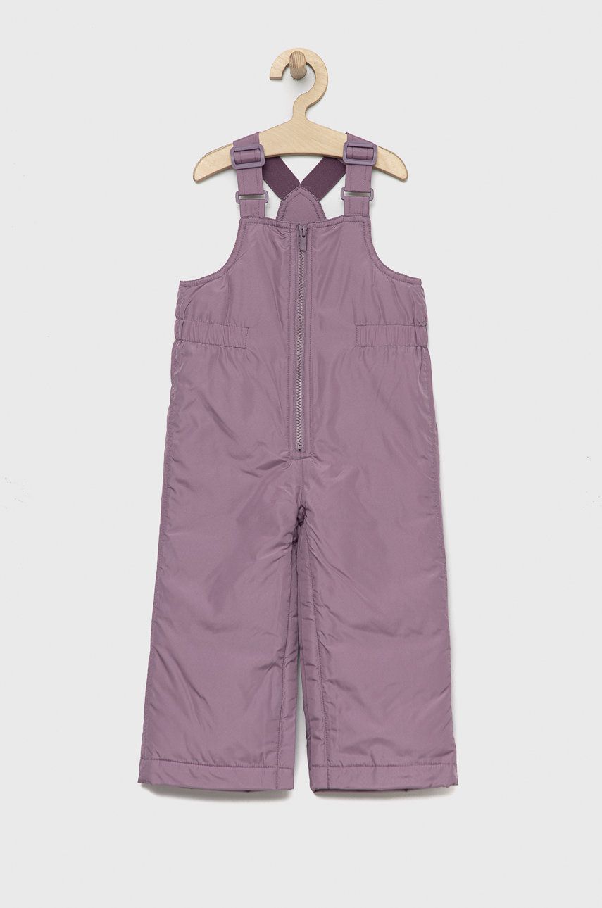 Dětské kalhoty GAP fialová barva - fialová -  Hlavní materiál: 100% Polyester Podšívka: 10
