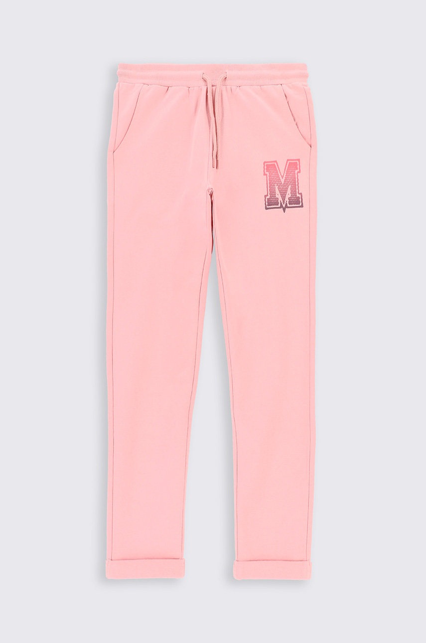 Детские спортивные штаны Coccodrillo цвет розовый однотонные Детские спортивные штаны Coccodrillo цвет розовый однотонные
