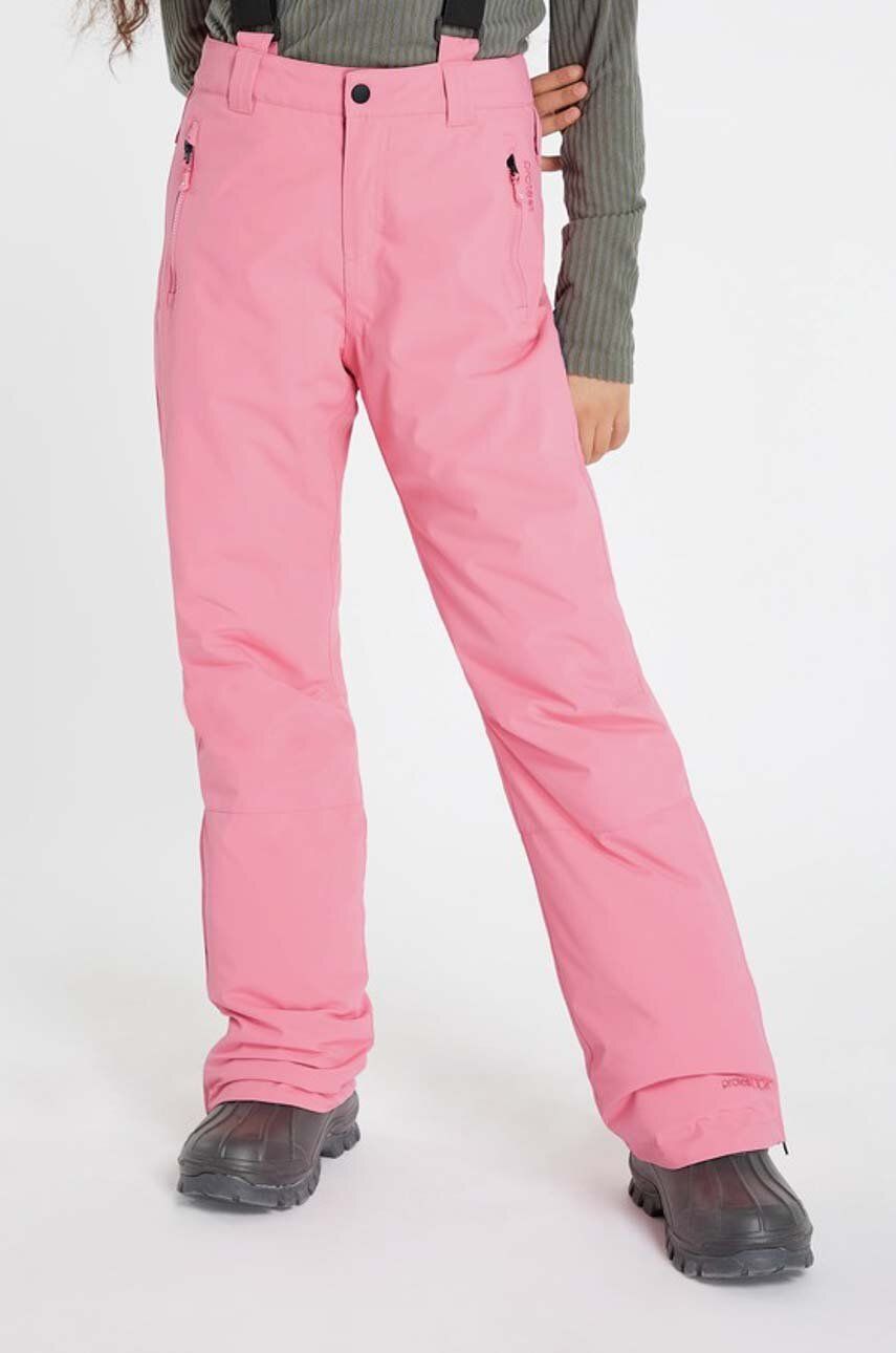 Levně Dětské lyžařské kalhoty Protest růžová barva