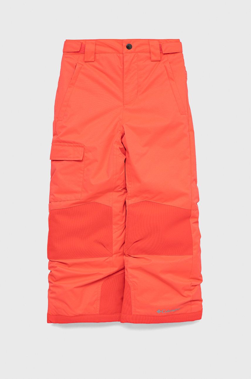 Levně Dětské lyžařské kalhoty Columbia červená barva