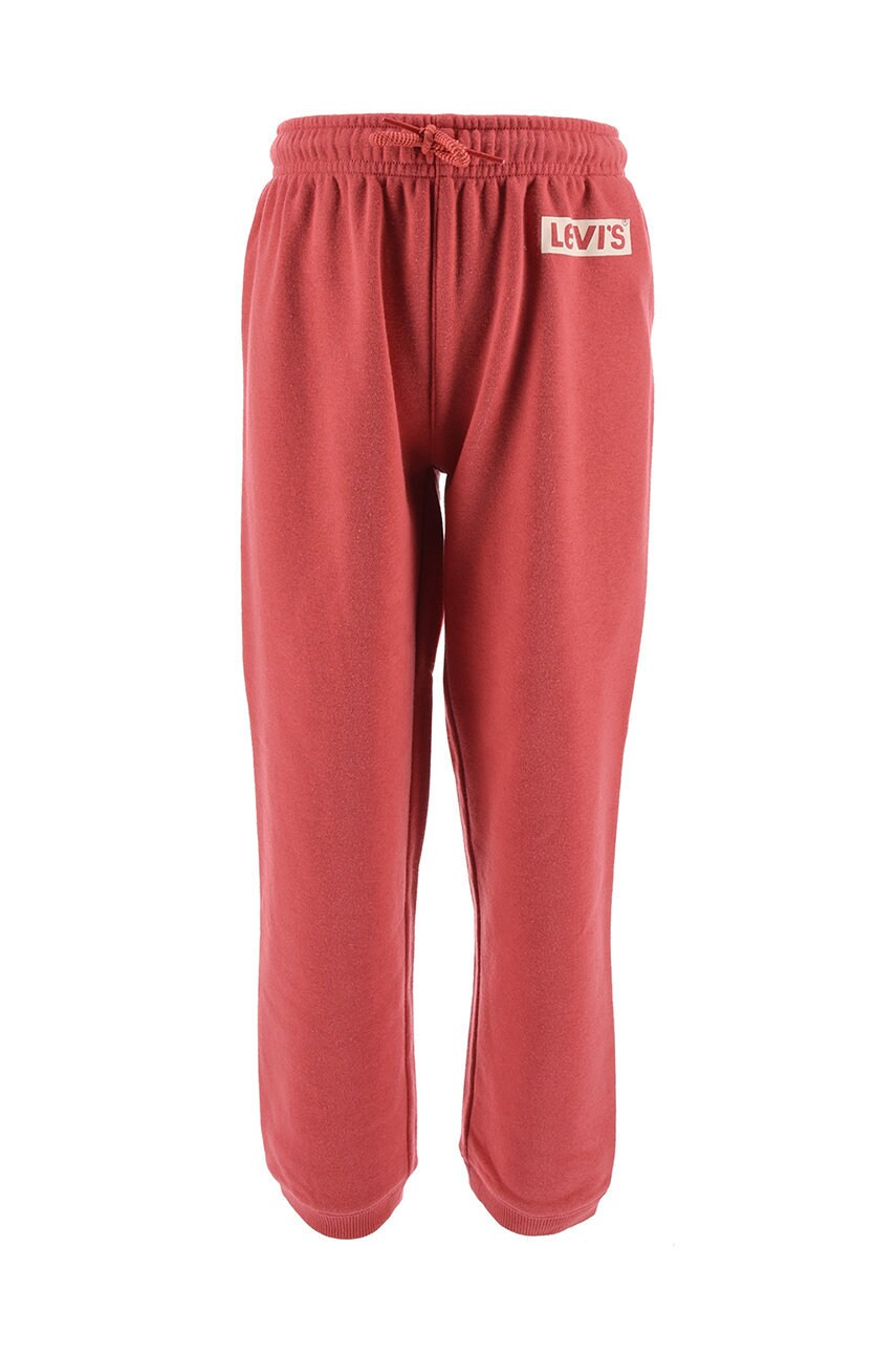 Levi's pantaloni de trening pentru copii culoarea rosu, cu imprimeu