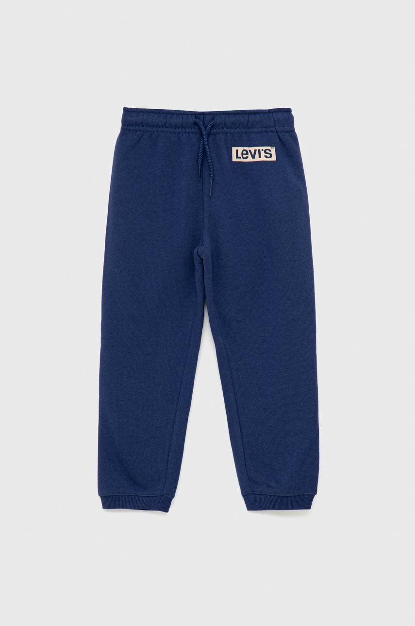 Levi\'s pantaloni de trening pentru copii culoarea albastru marin, cu imprimeu