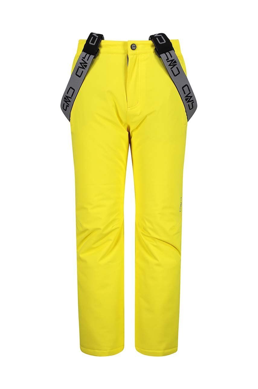 Dětské zimní sportovní kalhoty CMP žlutá barva - žlutá -  100 % Polyester