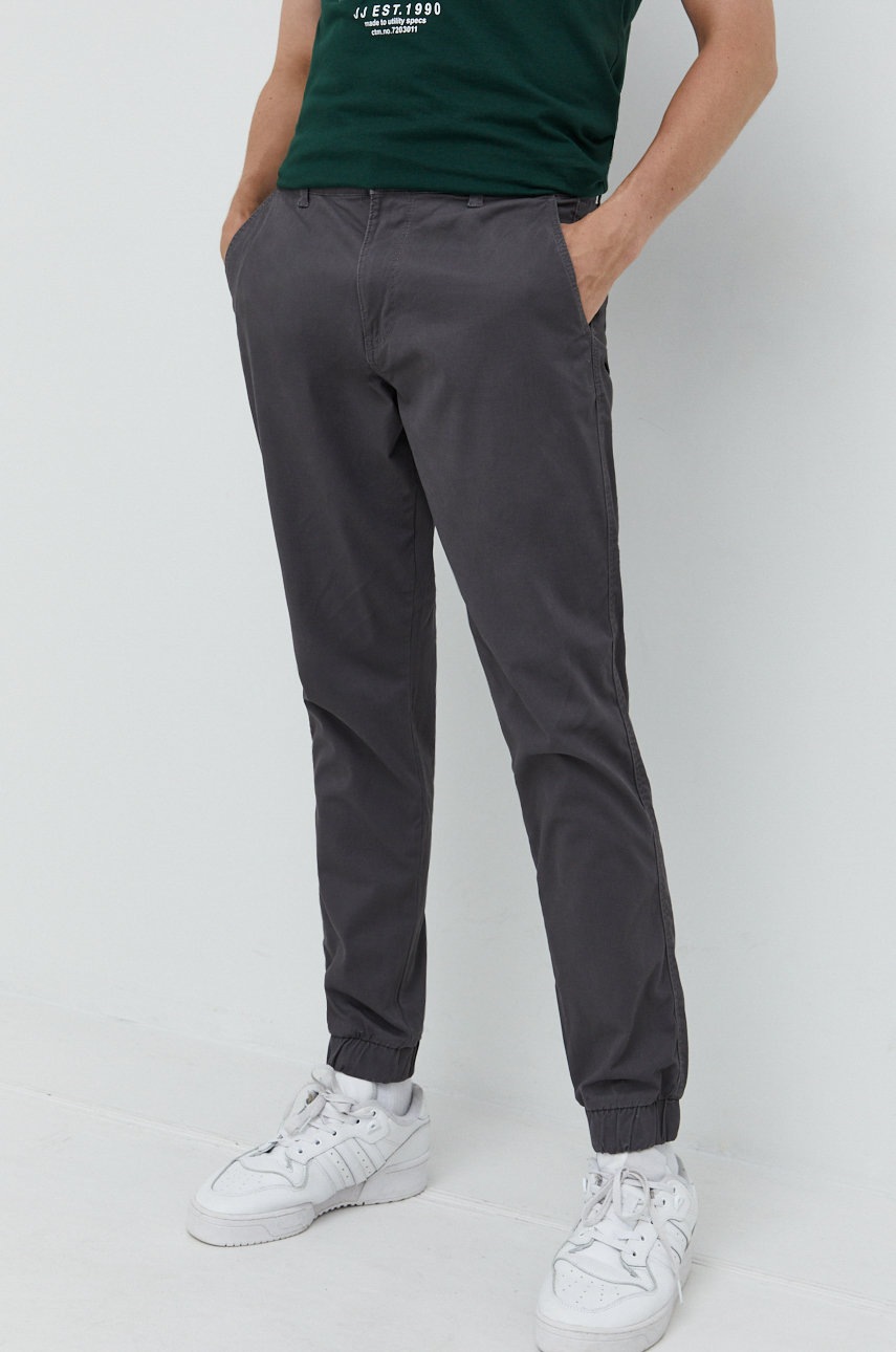 Only & sons pantaloni barbati, culoarea gri, cu fason chinos