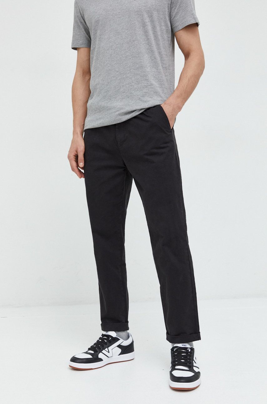 E-shop Kalhoty Only & Sons pánské, černá barva, jednoduché