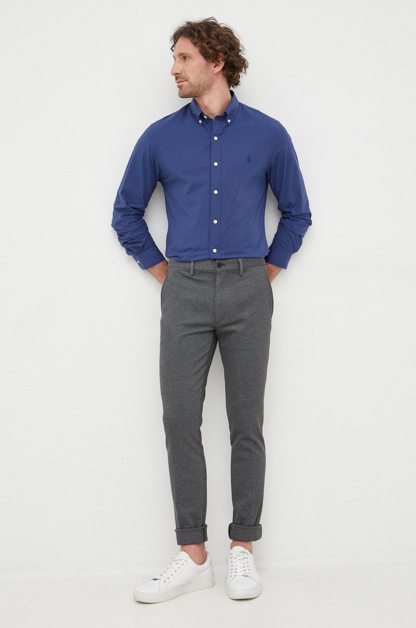 

Брюки Tommy Hilfiger мужские цвет серый фасон chinos