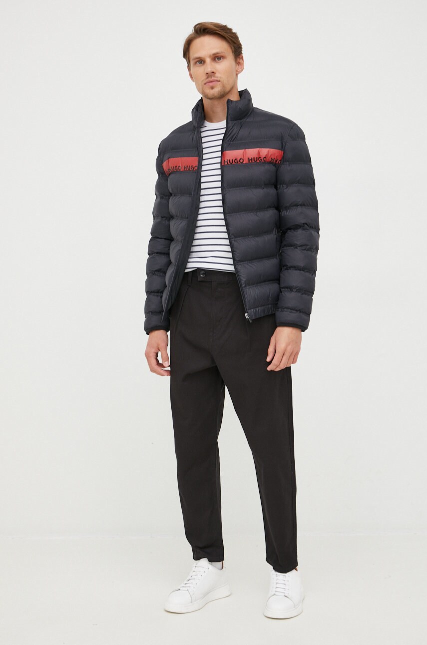 G-star raw pantaloni de bumbac barbati, culoarea negru, cu fason chinos