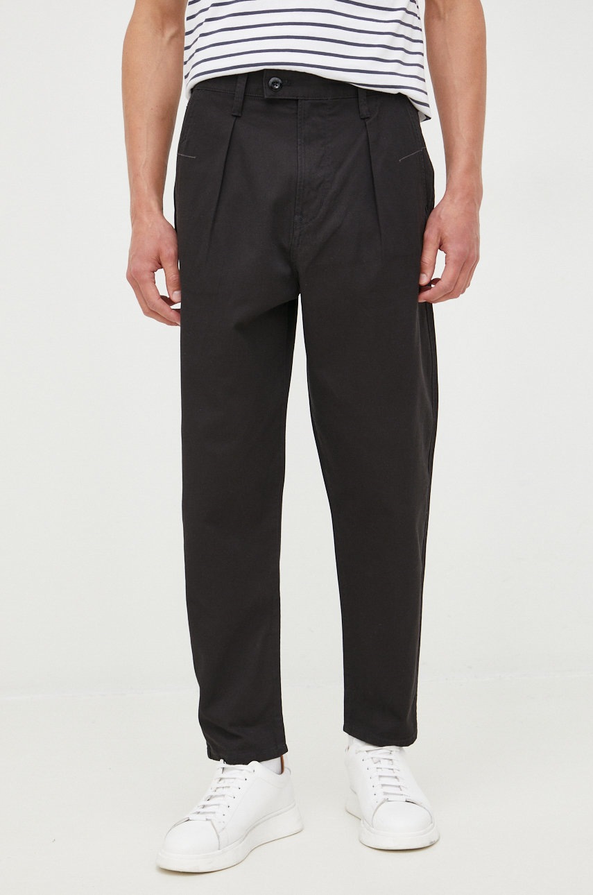 

Бавовняні штани G-Star Raw чоловічі колір чорний фасон chinos