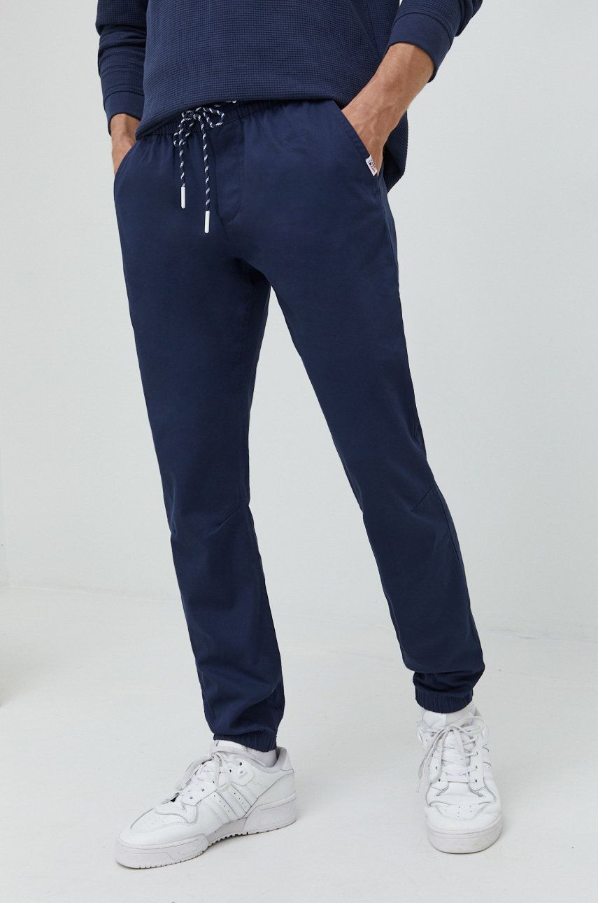 Tommy Jeans pantaloni barbati, culoarea albastru marin answear.ro