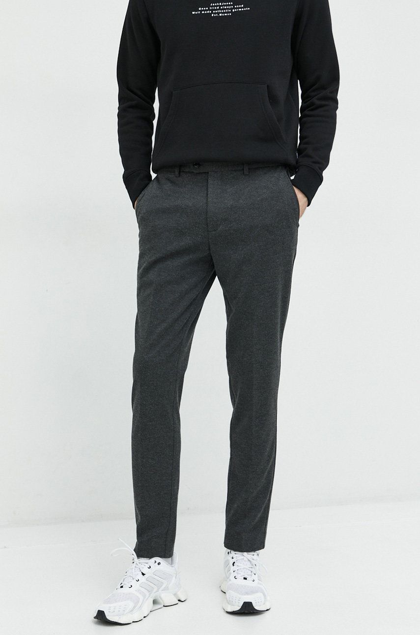 Premium by Jack&Jones pantaloni Winter barbati, culoarea gri, mulata answear.ro imagine noua