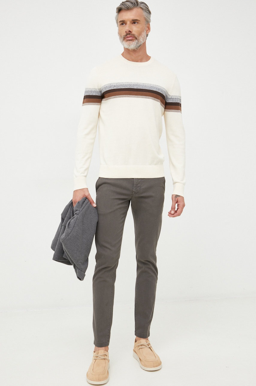 

Брюки BOSS Boss Casual мужские цвет серый фасон chinos