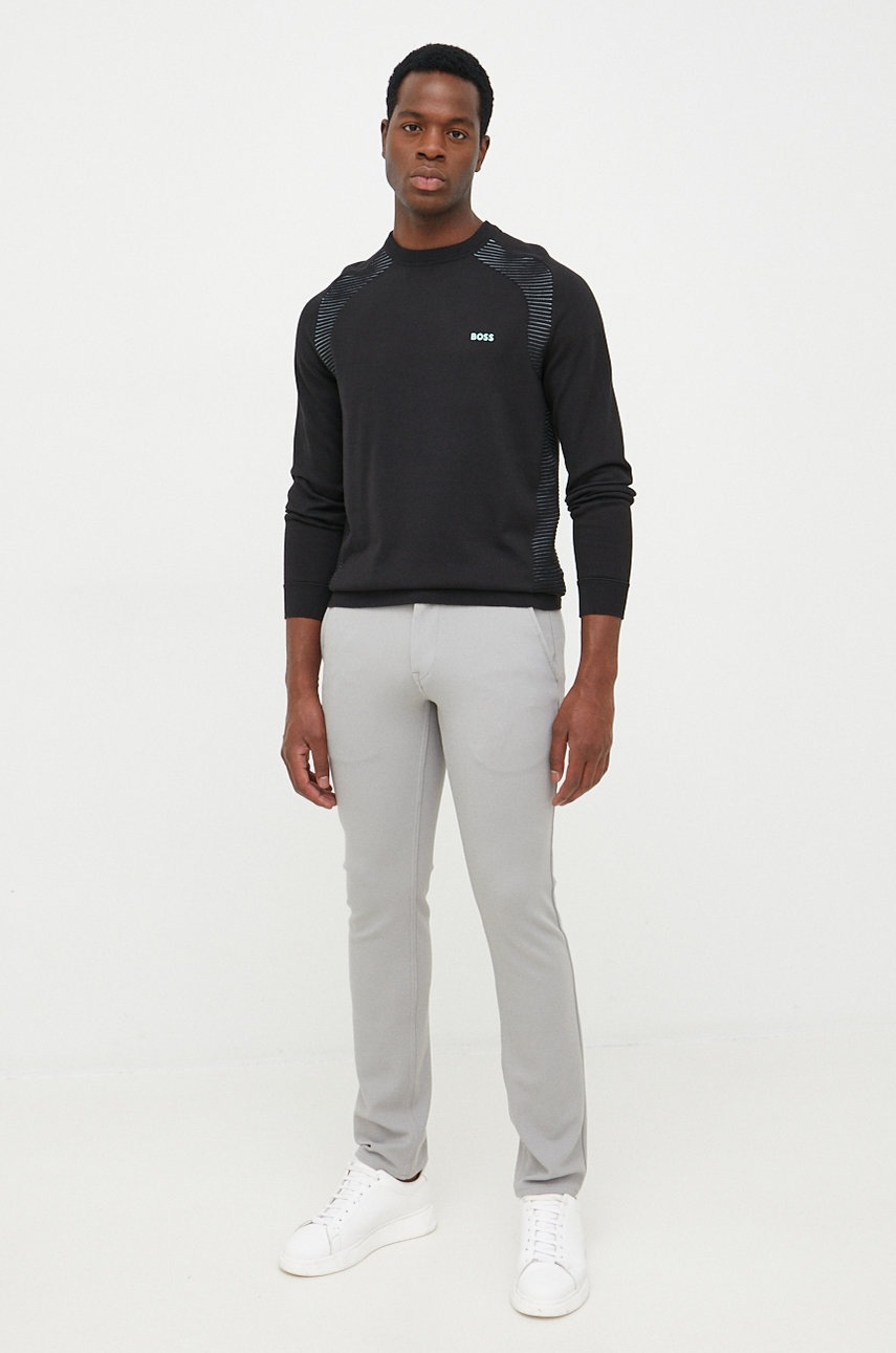 

Штани BOSS Boss Casual чоловічі колір сірий фасон chinos