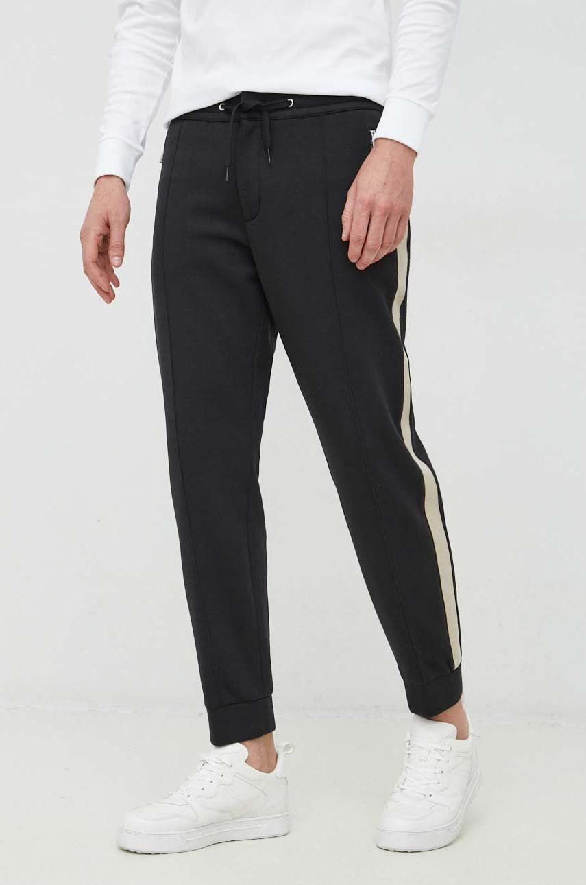 Emporio Armani pantaloni de trening barbati, culoarea negru, cu imprimeu answear.ro imagine noua
